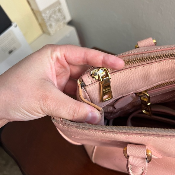 Pink Saffiano Galleria Double Zip Tote - Picture 6 of 9